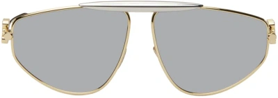 Loewe Gold Spoiler New Aviator Sunglasses In Gray