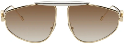 Loewe Gold Spoiler New Aviator Sunglasses In Shiny Endura Gold