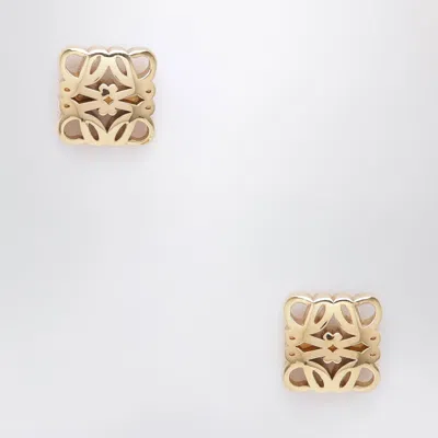 Loewe Goldtone Anagram Bombé Stud Earrings