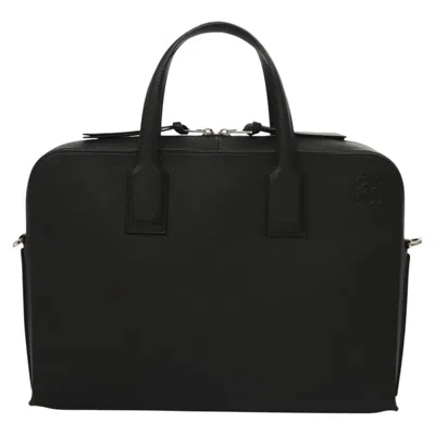 Pre-owned Loewe Goya Black Leather Briefcase Bag ()