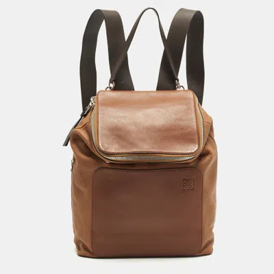 Pre-owned Loewe Goya Brown Leather Backpack