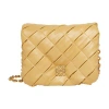 Loewe Goya Puffer Bag In Pleated Leather In Dark Butter