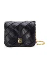 Loewe Goya Puffer Leather Shoulder Bag In Black