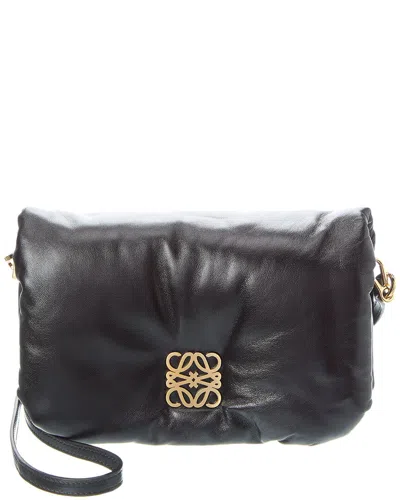 Loewe Goya Puffer Mini Leather Shoulder Bag In Black