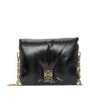 Loewe Goya Puffer Quilted Shoulder Bag In Black