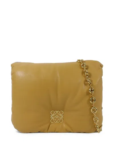 Pre-owned Loewe Goya Puffer Shoulder Bag In Yellow