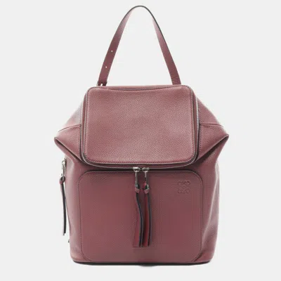 Pre-owned Loewe Goya Small Backpack Rucksack Leather Dusty Pink