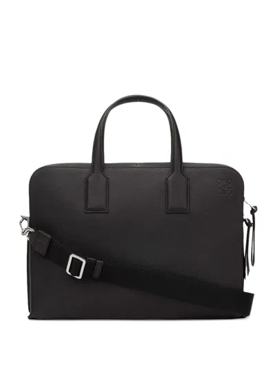 Loewe Goya Thin Briefcase In Black