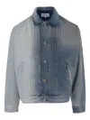 Loewe Gradient Denim Jacket In Blue