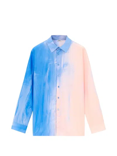 Loewe Gradient-effect Long-sleeved Shirt In Multi
