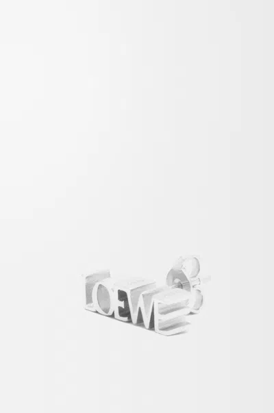 Loewe Grafischer Einzelner  Ohrring Aus Sterlingsilber Für Frau In Silver