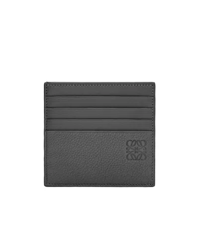 Loewe Grain Open Solid Color Card Holder In Black