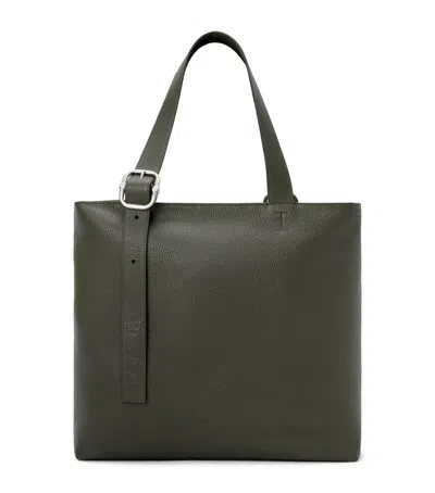 Loewe Grained Calfskin Loop Tote Bag In Green