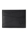 Loewe Grained Leather Puzzle Card Holder In Black