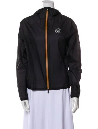 Pre-owned Loewe Graphic Print Bomber Jacket In Black