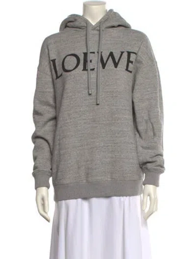 Pre-owned Loewe Graphic Print Crew Neck Sweater In Gray