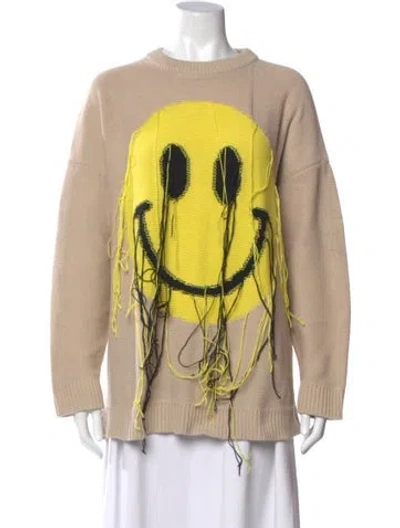 Pre-owned Loewe Graphic Print Crew Neck Sweater In Neutral