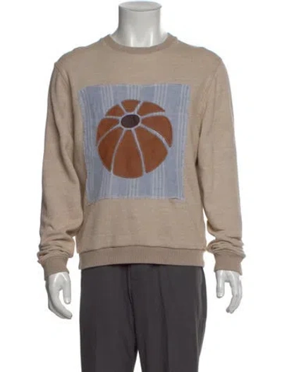 Pre-owned Loewe Graphic Print Crew Neck Sweatshirt In Neutral