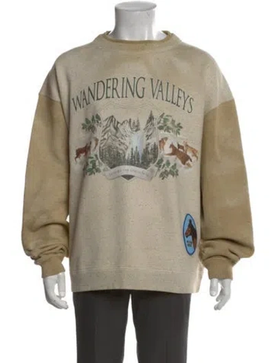 Pre-owned Loewe Graphic Print Crew Neck Sweatshirt In Neutral