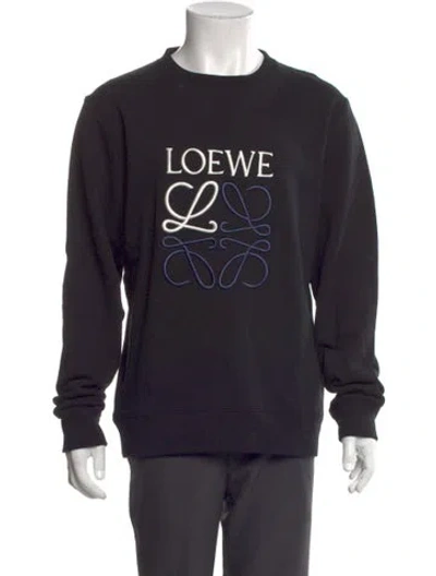 Pre-owned Loewe Graphic Print Crew Neck Sweatshirt W/ Tags In Black