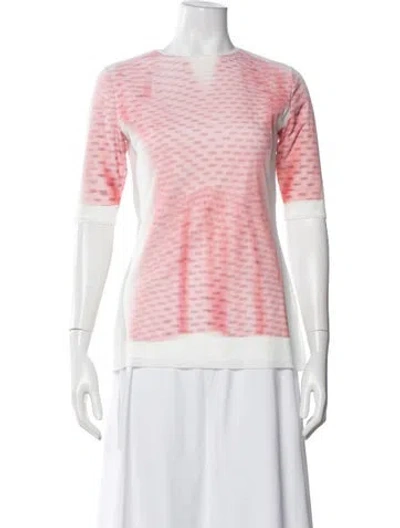 Pre-owned Loewe Graphic Print Crew Neck Top In Pink