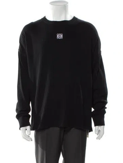 Pre-owned Loewe Graphic Print Crew Neck T-shirt In Black