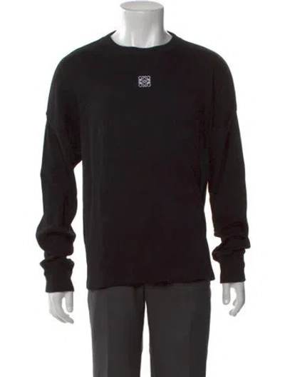 Pre-owned Loewe Graphic Print Crew Neck T-shirt In Black