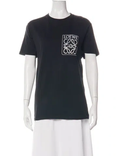 Pre-owned Loewe Graphic Print Crew Neck T-shirt In Blue