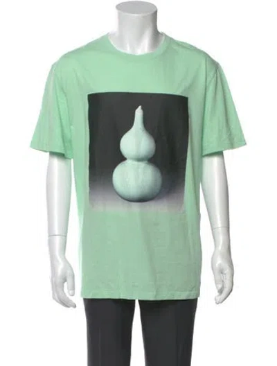 Pre-owned Loewe Graphic Print Crew Neck T-shirt In Green