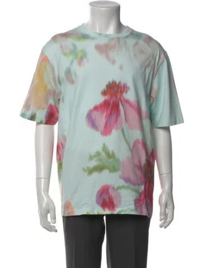 Pre-owned Loewe Graphic Print Crew Neck T-shirt In Green