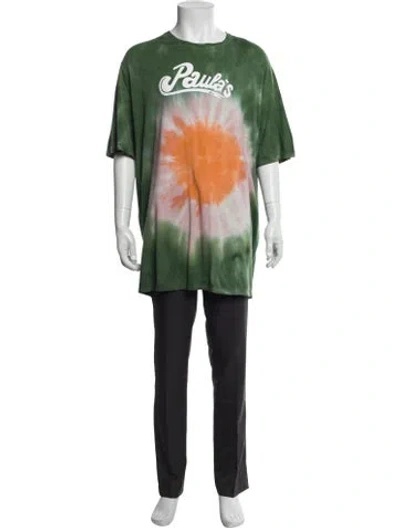 Pre-owned Loewe Graphic Print Crew Neck T-shirt In Green