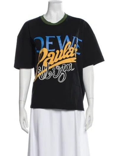 Pre-owned Loewe Graphic Print Crew Neck T-shirt In Multi