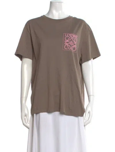 Pre-owned Loewe Graphic Print Crew Neck T-shirt In Multi