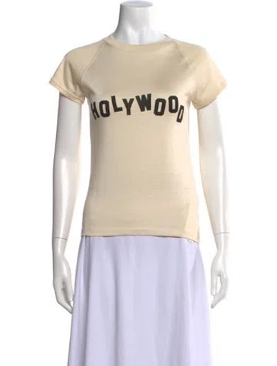 Pre-owned Loewe Graphic Print Crew Neck T-shirt In Neutral