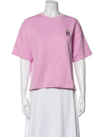 Pre-owned Loewe Graphic Print Crew Neck T-shirt W/ Tags In Pink