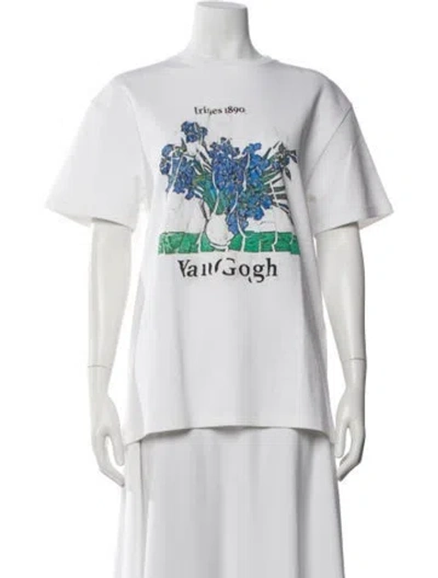 Pre-owned Loewe Graphic Print Crew Neck T-shirt W/ Tags In White