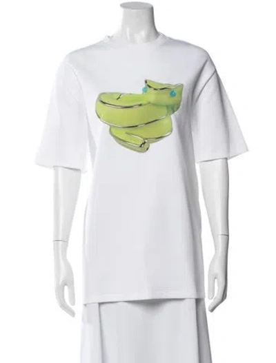 Pre-owned Loewe Graphic Print Crew Neck T-shirt W/ Tags In White