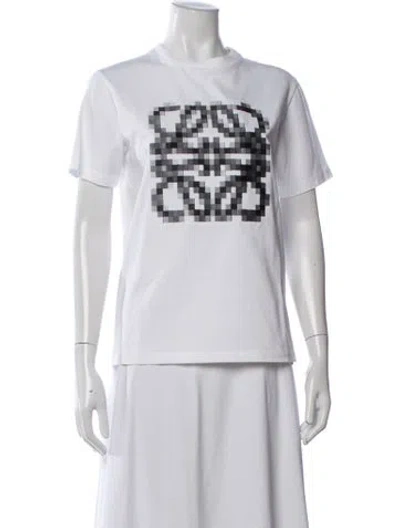 Pre-owned Loewe Graphic Print Crew Neck T-shirt W/ Tags In White
