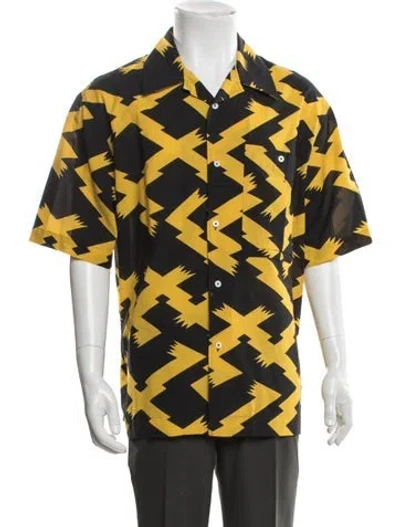 Pre-owned Loewe Graphic Print Short Sleeve Shirt In Yellow