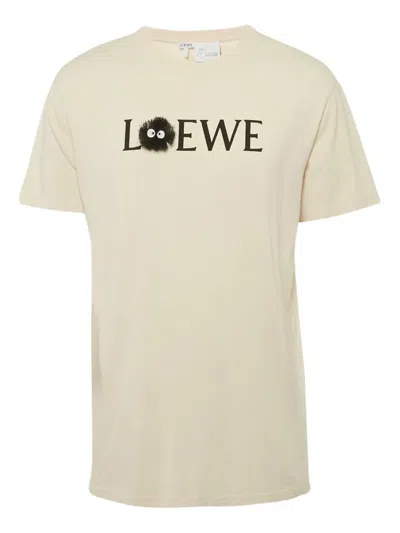 Pre-owned Loewe Graphic-print T-shirt In Neutral
