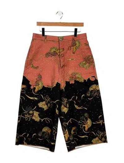 Pre-owned Loewe Graphic Print Wide Leg Pants In Pink