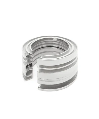 Loewe Graphic Ring In Sterling Silver