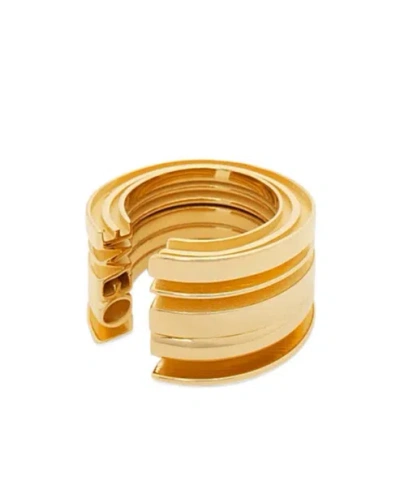 Loewe Graphic Ring In Sterling Silver In Gold