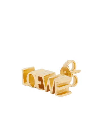 Loewe Graphic Single Earring In Sterling Silver In Gold