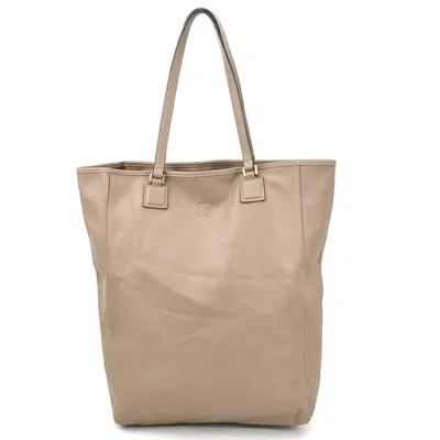 Pre-owned Loewe Gray Brown Leather Shoulder Bag Tote Bag ()