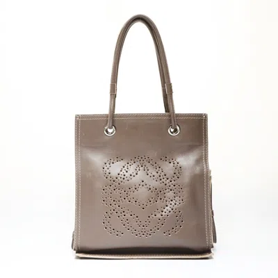 Pre-owned Loewe Gray Brown Leather Tote Bag ()