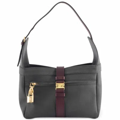 Pre-owned Loewe Gray Canvas Leather Shoulder Bag ()