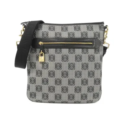 Pre-owned Loewe Gray Coated Canvas Shoulder Bag ()