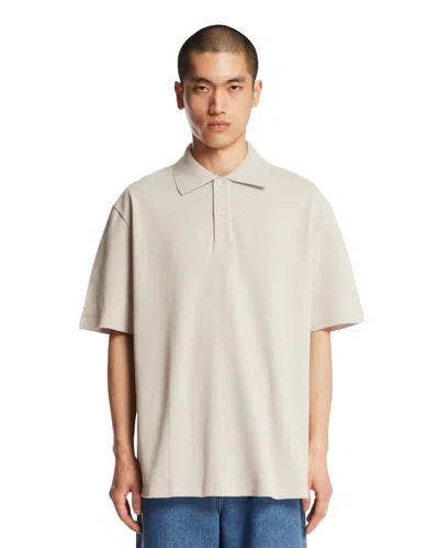 Loewe Gray Cotton Anagram Polo Shirt In Neutral