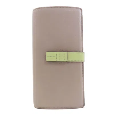 Pre-owned Loewe Gray Green Leather Coin Purse/coin Case () In Multi